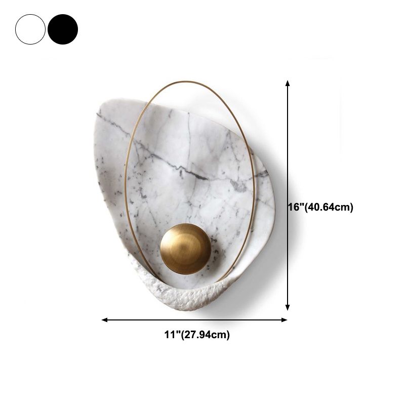 Stone Geometric Wall Sconce Lighting Modern Style 1 Light Wall Lamps