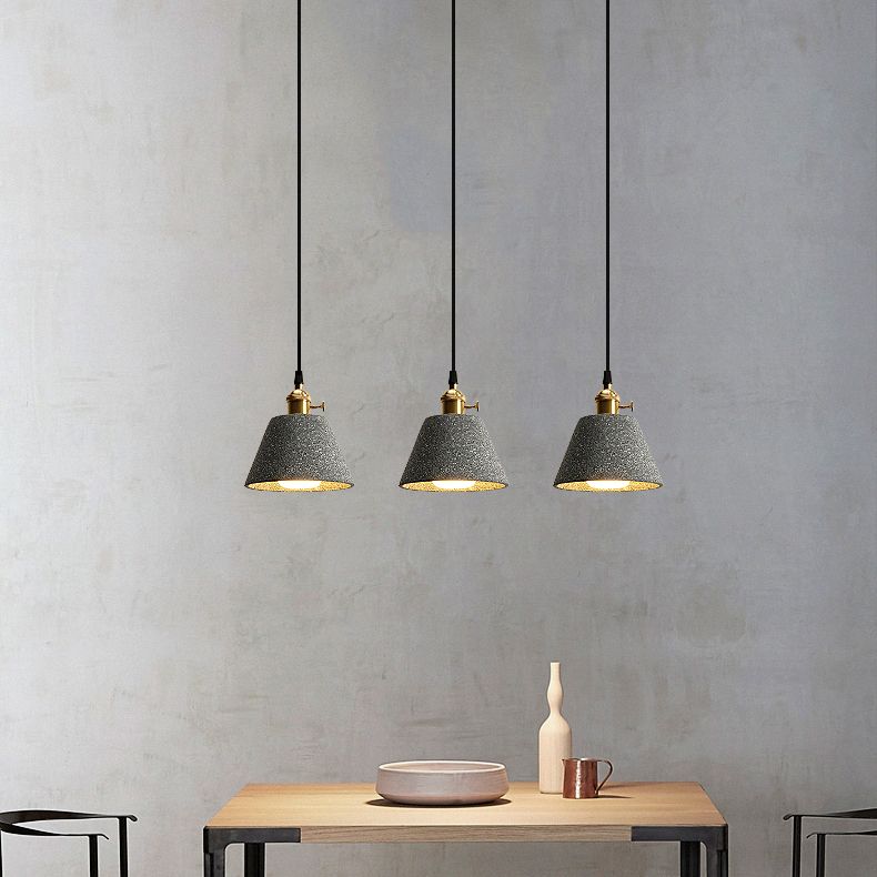 Contemporary Cement Pendant Lighting One Head Pendant Lamp for Bar Study Room