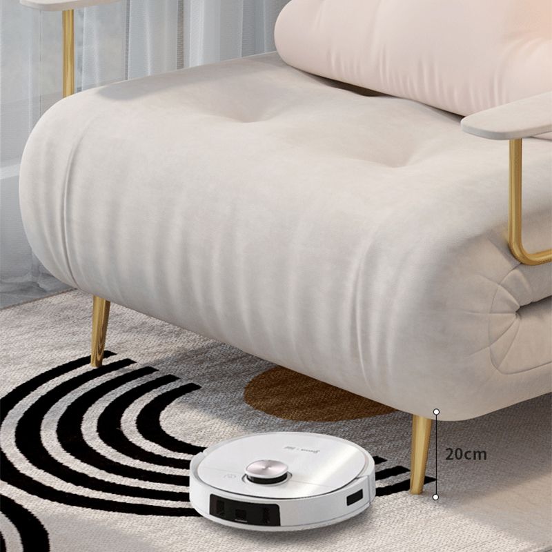 Fabric Upholstered Futon Chair Tufted Twin Futon Sleeper Sofa