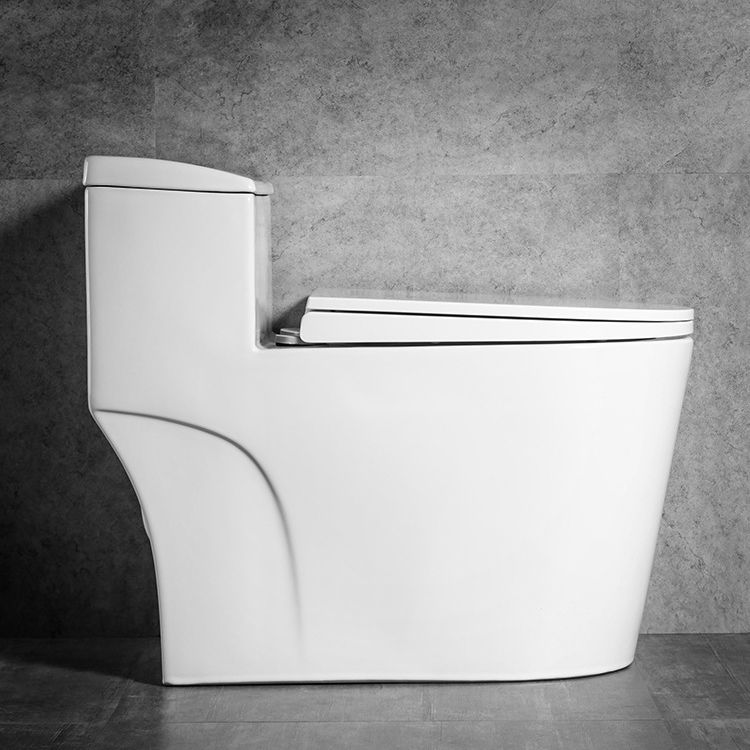Modern 1-Piece Toilet Bowl White Urine Toilet with Slow Close Seat for Bathroom