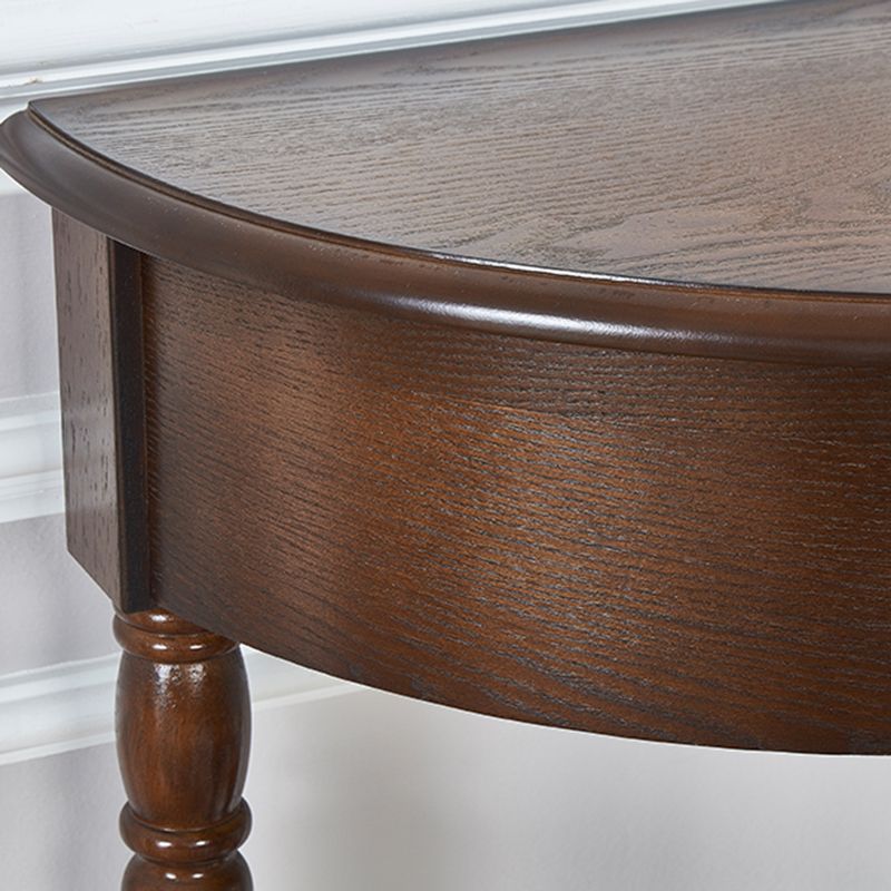 14.2" W Console Table Solid Wood Mid-Century Modern Storage End Table