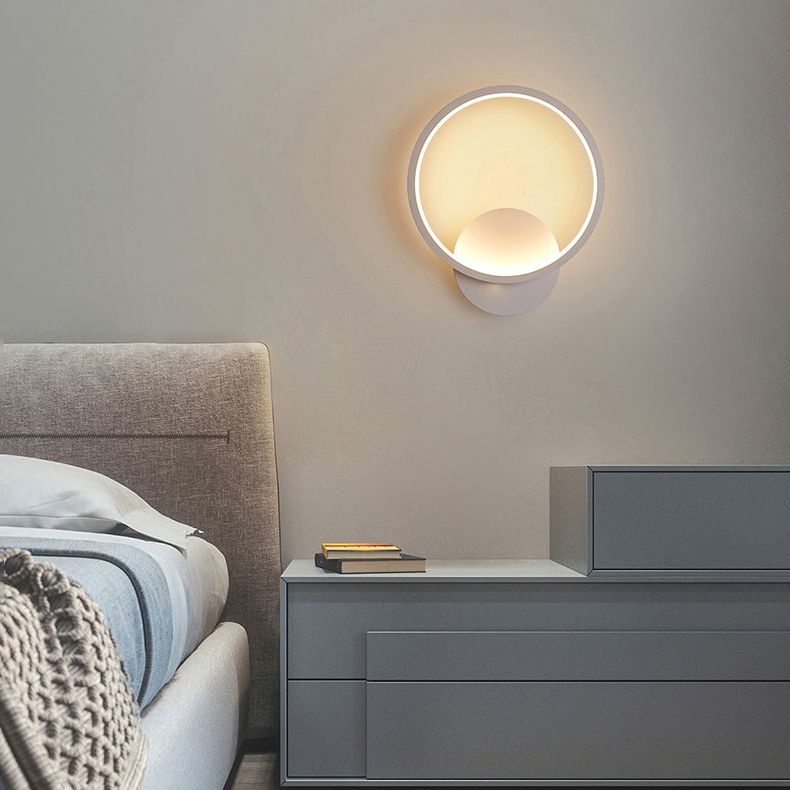 Lumières à nuances géométriques en métal Modern Simple Style 1 HEAD WALL MOUR MOURNAL