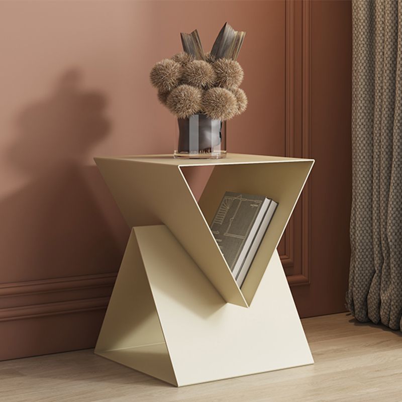 15" Wide Contemporary Corner Table Square Side Table with Storage