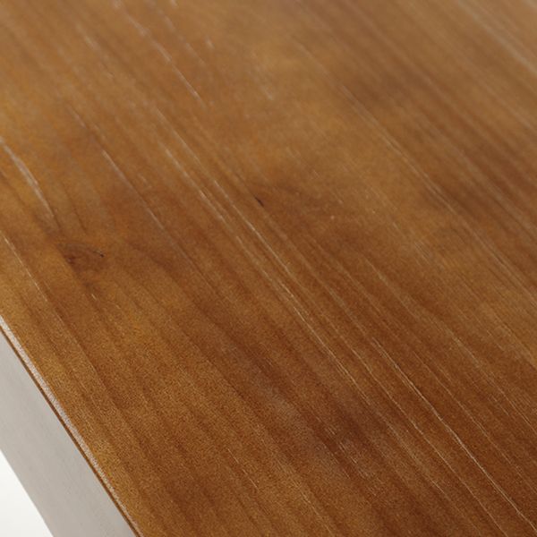 Industrial Rectangle Dining Table Pine Solid Wood Table with Black Double Pedestal