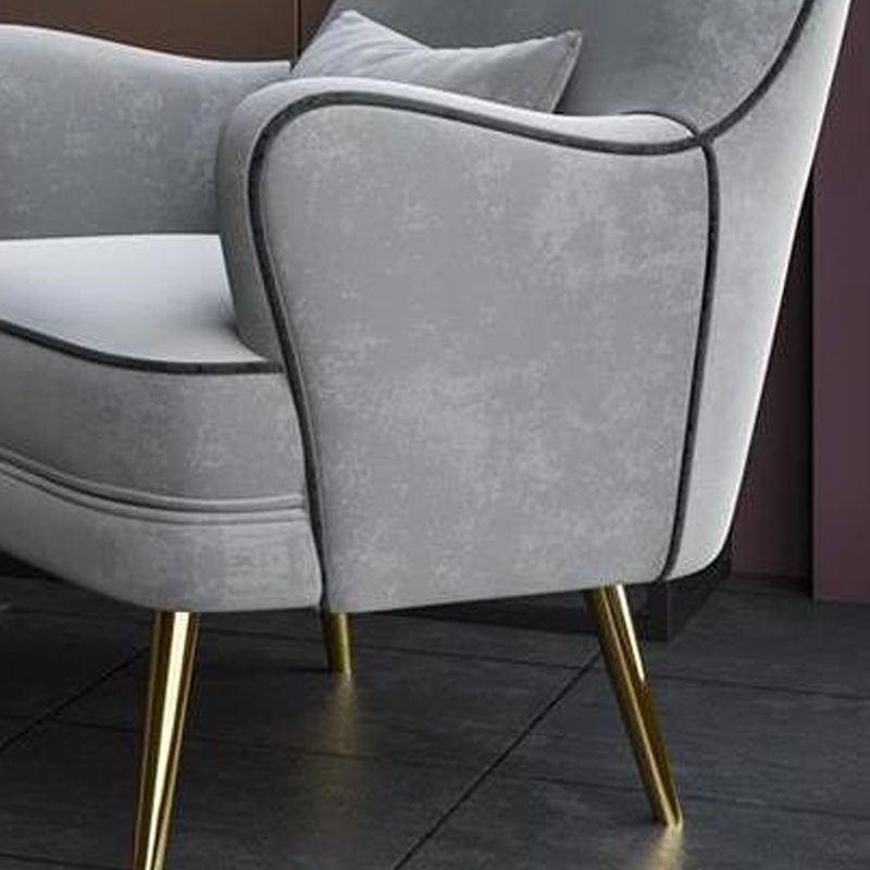 Contemporary 25.6"W x 25.6"D x 32.3" H Recessed Arms Pillow Back ArmChair