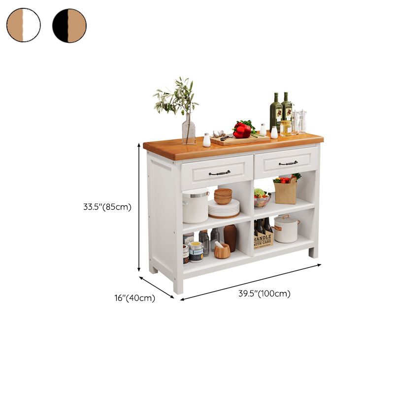 Modern Home Dining Kitchen Island Table Rectangular Prep Table