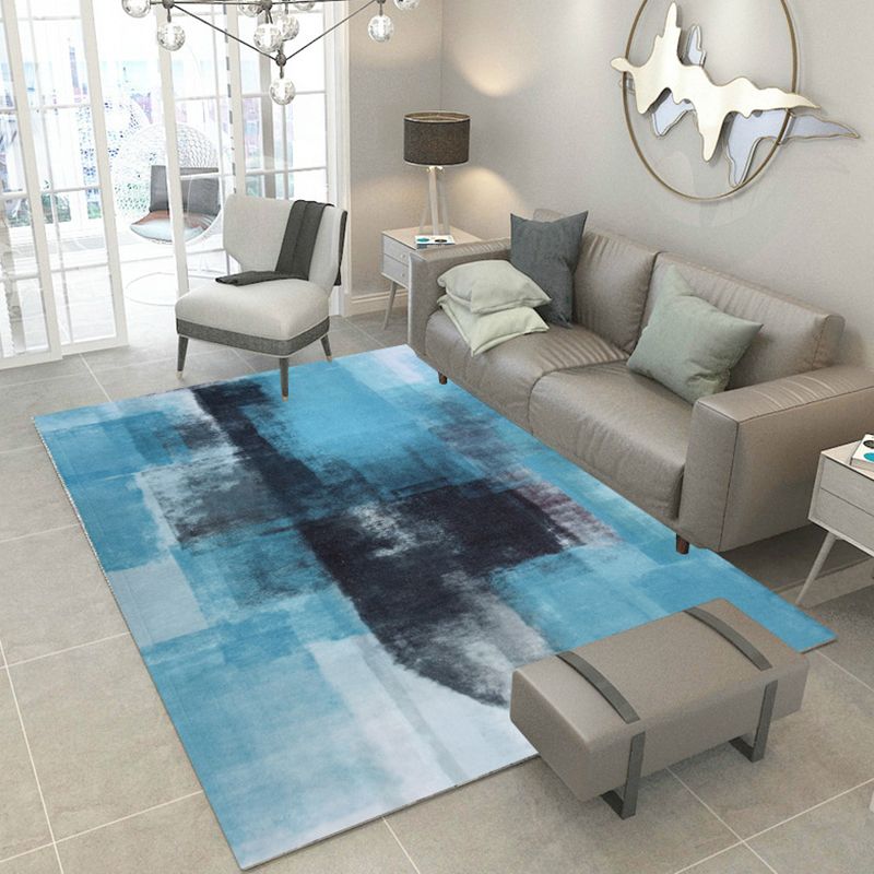 Abstract Pigment Printed Rug Individuality Modern Rug Anti-Slip Backing Carpet for Living Room