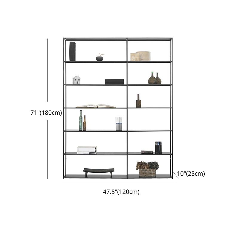 70.87"H Bookshelf Open Back Modern Style Bookcase for Home and Office