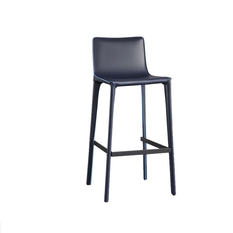 Modern Style Low Back Bar-stool Pu Leather Counter Bar Stool with Metal Legs