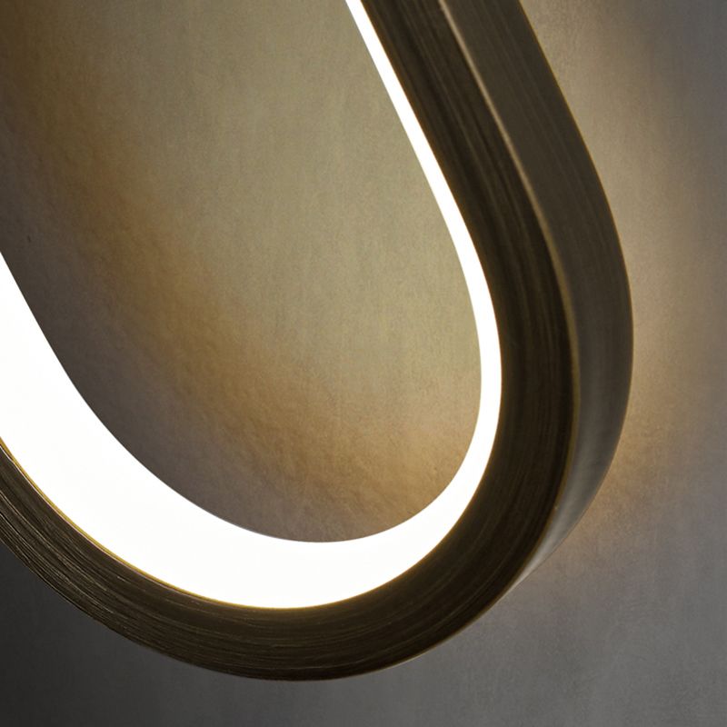 Oval Shade Metal Wall Sconce Modern Style 1 Light Wall Mount Lighting