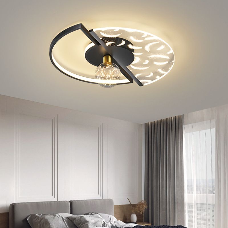Round Flush Light Fixtures Eenvoud Acryl Plafond Light Fixtures voor Slaapkamer