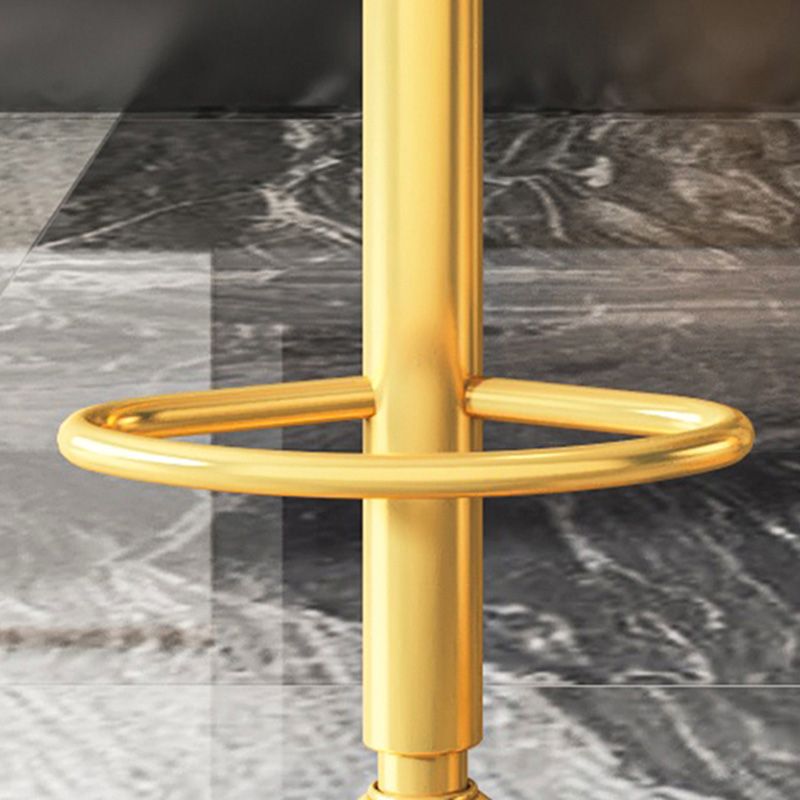Taburete giratorio ajustable Glam, taburete de bar de cocina de hierro con cojín de terciopelo