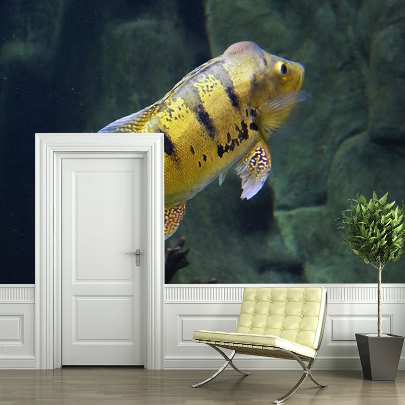 Sea Creature Wall Mural Modern Style Mildew Resistant for Living Room