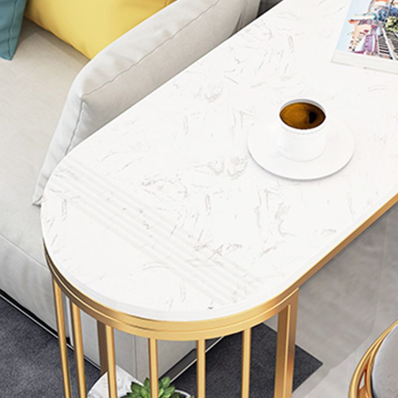 Glam 1/3 Pieces Bar Table Set Stone Counter Table with High Stools for Cafe