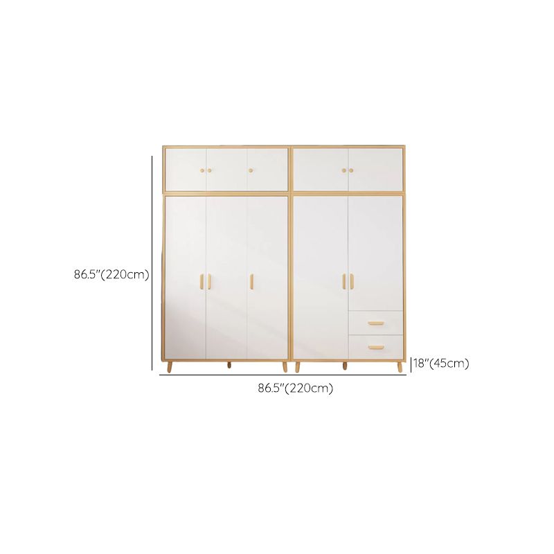 Contemporary Hanging Clothes Rack Solid + Manufactured Wood Kid's Wardrobe