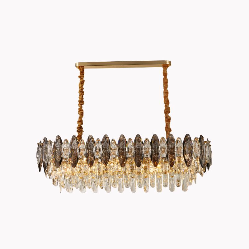 Luz de la isla geométrica de estilo moderno Iluminación de la isla de cristal para isla de cocina