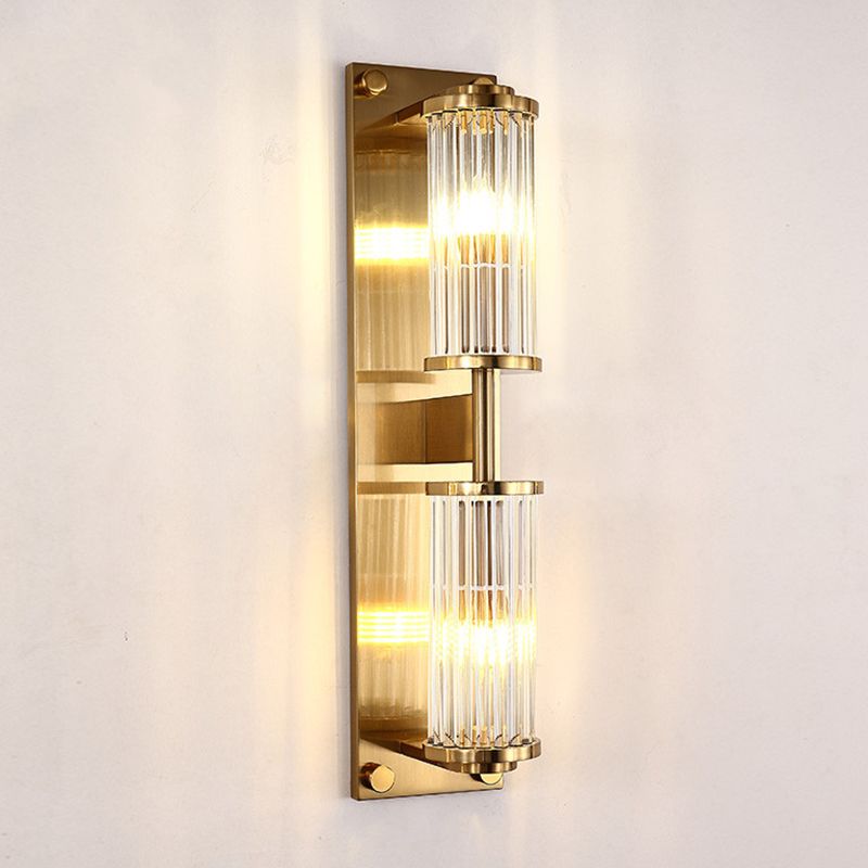 Metal and Crystal Wall Mounted Fixture Post Modern 1 / 2 - Light Wall Sconce