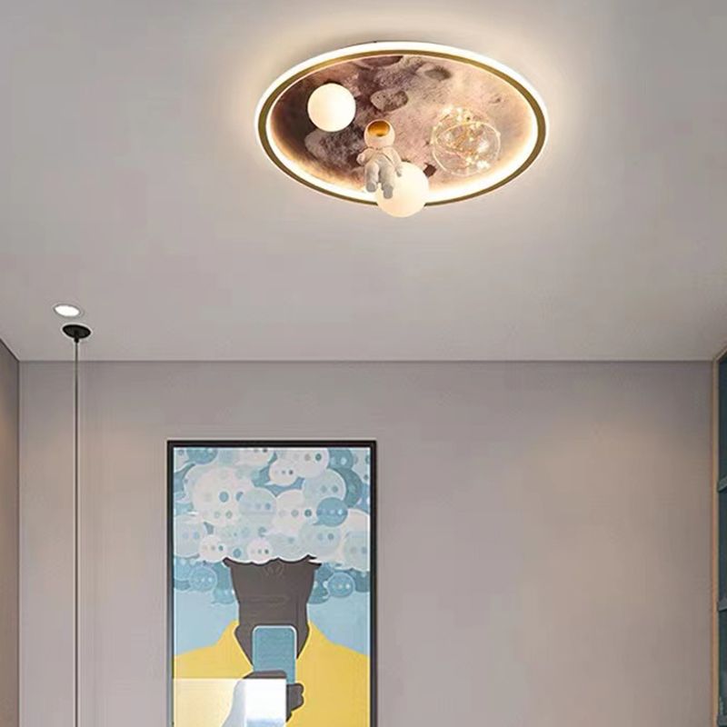 LED Acrylic Shaded Ceiling Light Children Flush Mount Lighting for Foyer