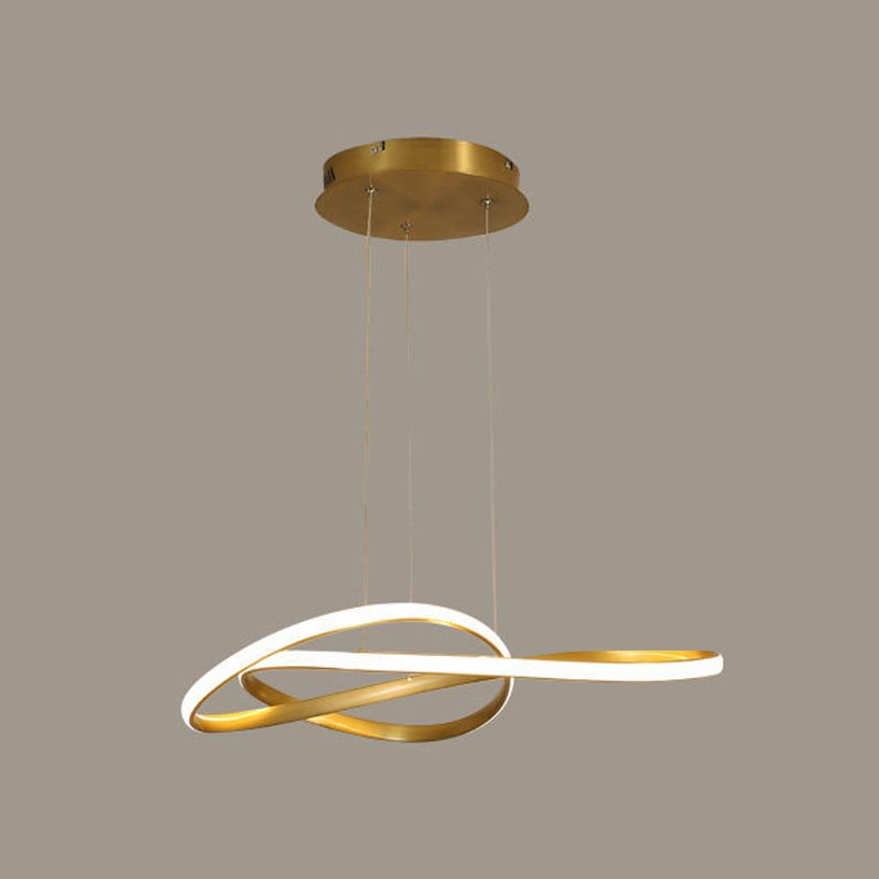 Verdrehung der Streifenform Hängnisbeleuchtung Moderne LED -Metallhängelampe