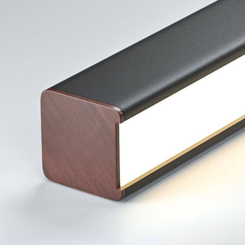 Esszimmer moderne Inselleuchte Schwarzes lineares Aluminium -Anhänger Licht