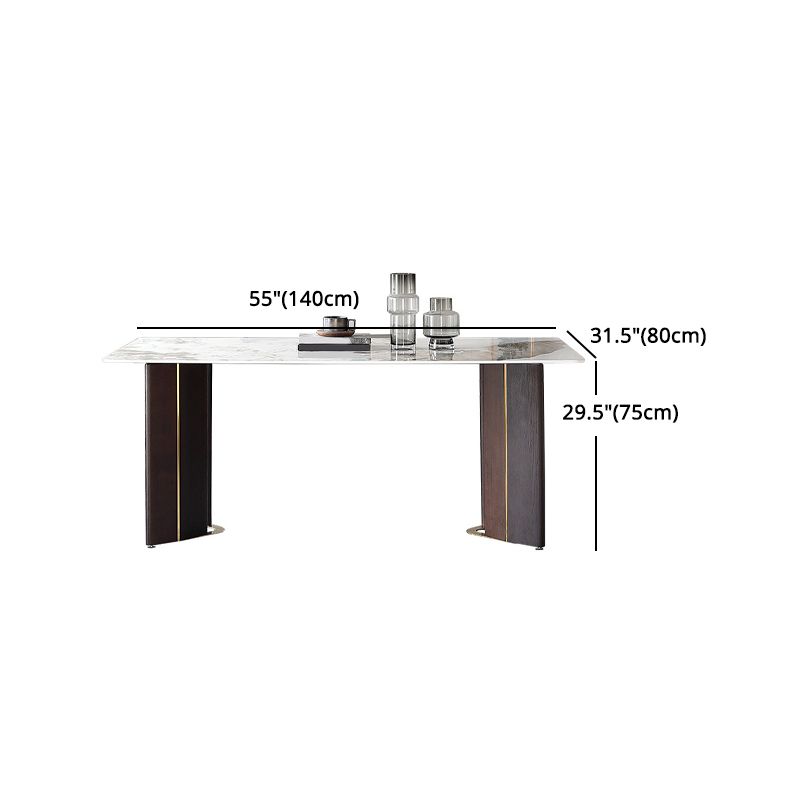 Designer Style Sintered Stone Dining Set Rectangle 1/2/5/7 Pieces Dining Table Set