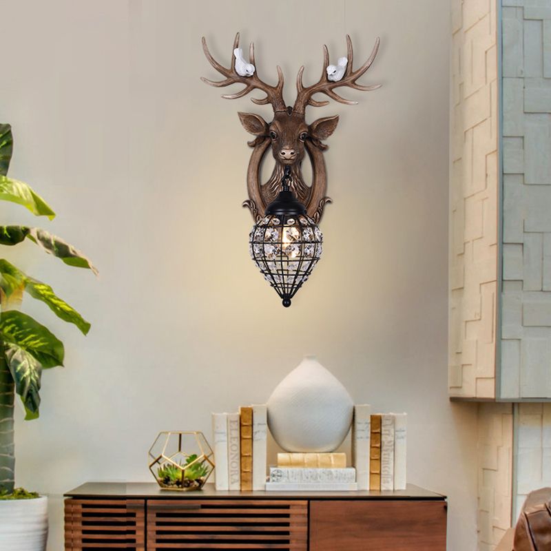 1 lampe à tête de cerf clair