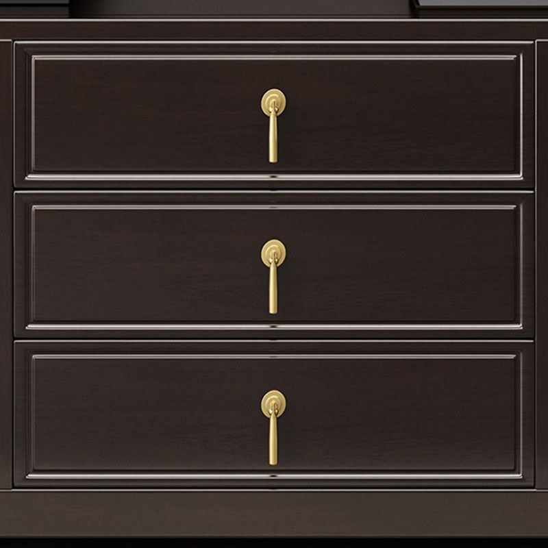 Modern Style Buffet Table Stone 34.7-inch Side Board with Cabinets and Drawers