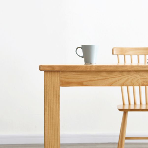 Table à manger rectangulaire de Style milieu du siècle, table à manger en bois massif pour la maison