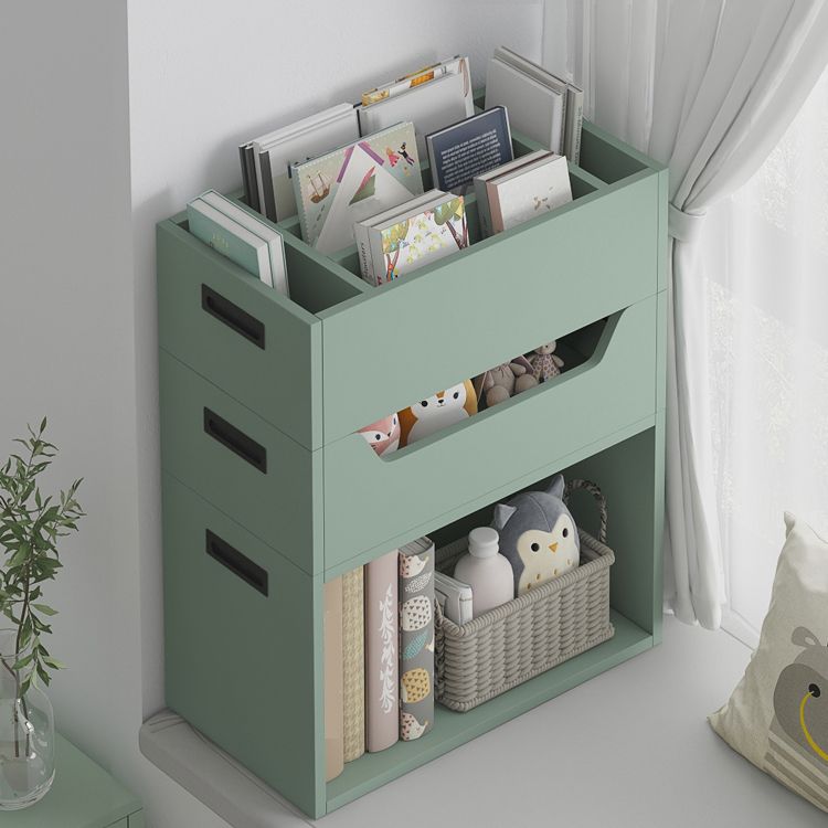 Contemporary Wood Bookshelf Closed Back Bookcase for Home Office