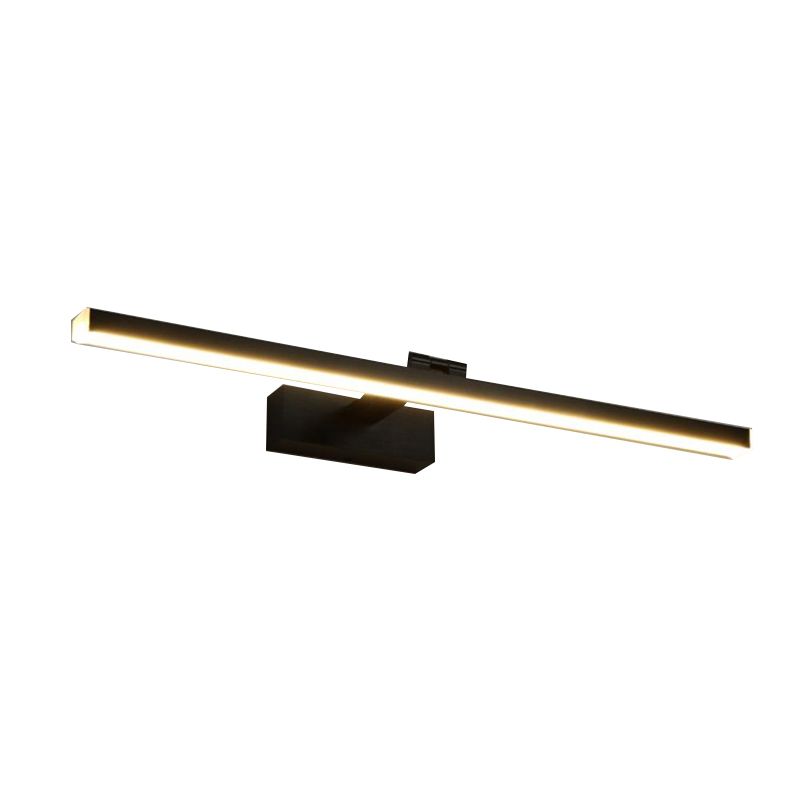 Black Mirror Front Light Modern LED Vanity Light with Plastic Shade for Bathroom