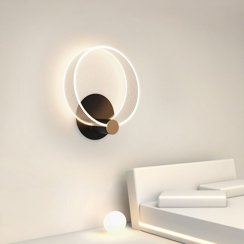 Zeitgenössische Metall-LED-Wand montierte Beleuchtung 1 Lichtwandleuchten für Wohnzimmer