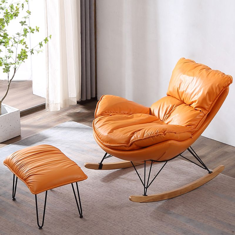 Modern Nursery Sofa Rocking Chair Indoor Living Room Rocking Chair with Ottoman