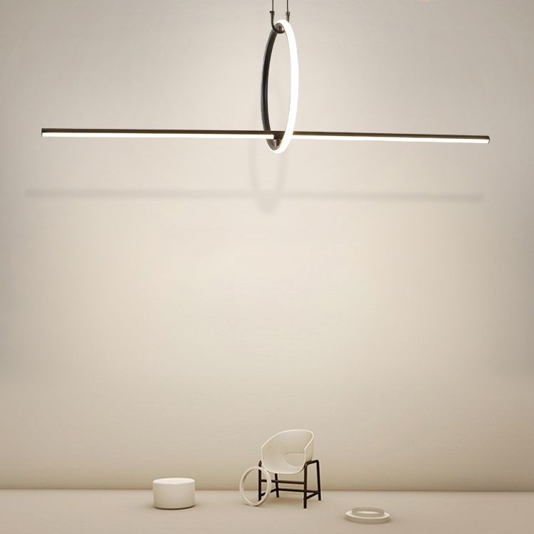 Luces colgantes de la isla lineal iluminación colgante moderna para cocina