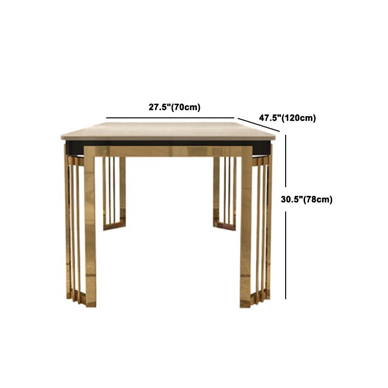 Contemporary Sintered Stone Rectangle Table Set 1/2/5/7/9 Pieces Dining Set for Home
