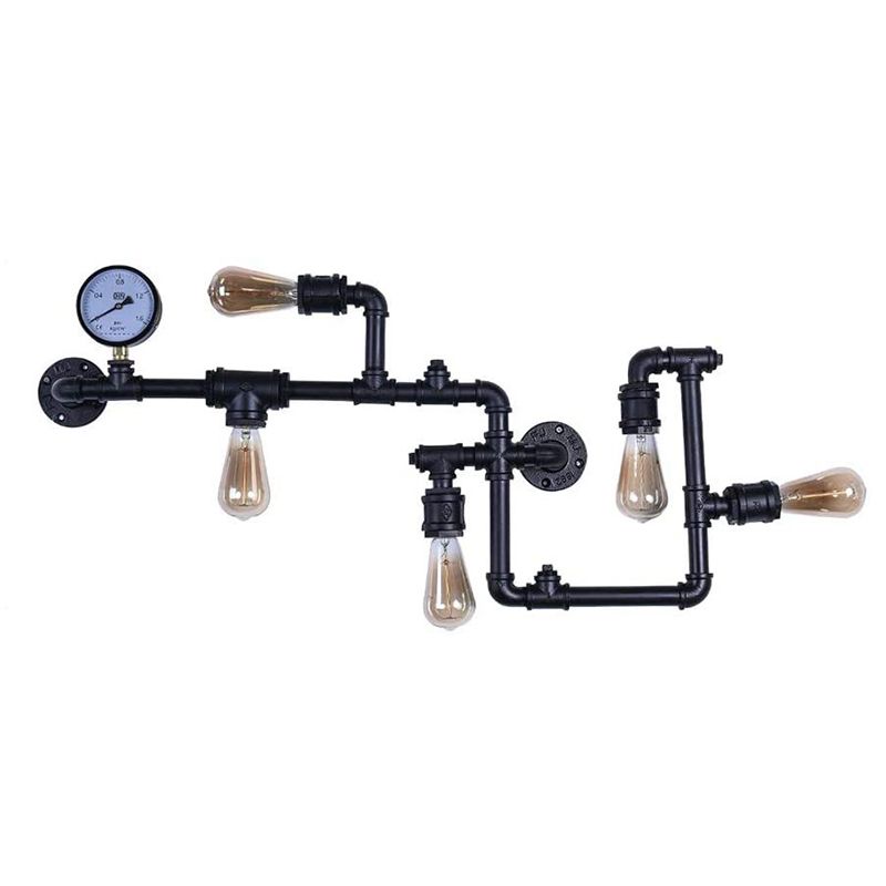 5 Leichtwerte verdrehte Pfeifenwandleuchten Industrial Loft Vintage Wall Lighting Ideen für Esszimmer