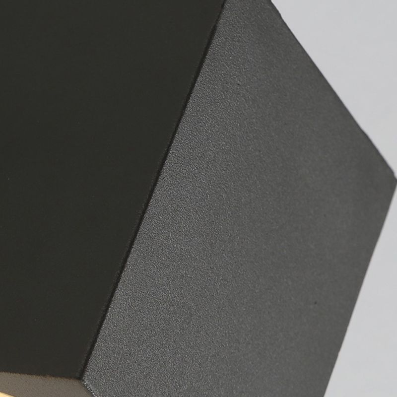 Aluminum and Glass LED Wall Lighting in Black Contemporary Wall Mount Fixture