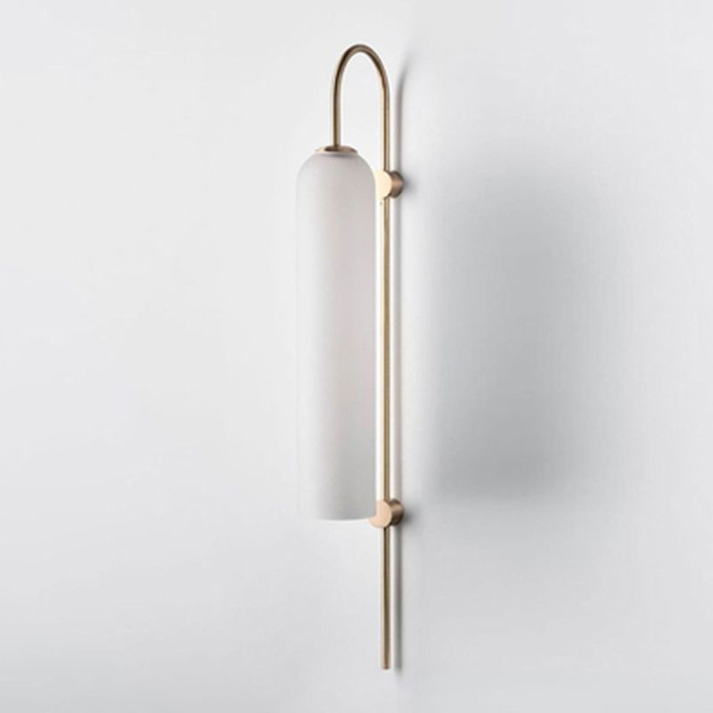 Industrial Metal/Glass Wall Light Polish Finish Lighting for Restaurant