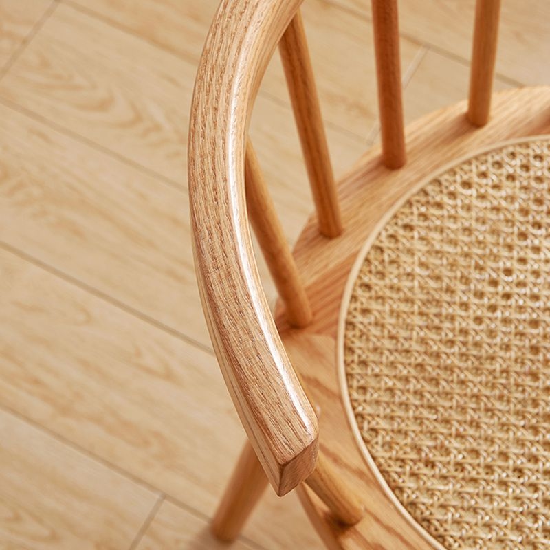 Modern Style Dining Chair Solid Wood Slat Back Side Chair for Home