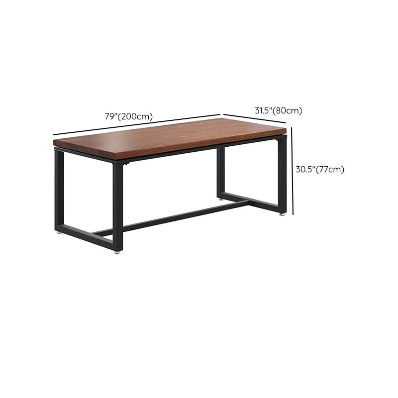 Contemporary 1/2/3/6/7 Pieces Furniture Rectangle Solid Wood Dining Table Set in Brown