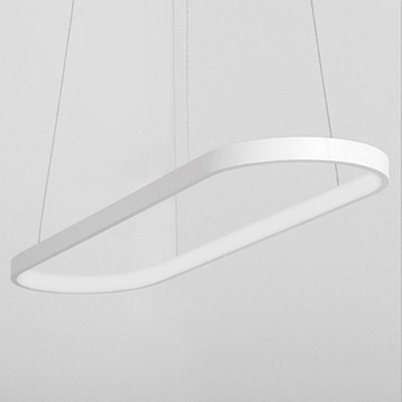 Flow Shape Ceiling Hang Light Artistic Metal Dining Room LED Pendant Lighting Fixture