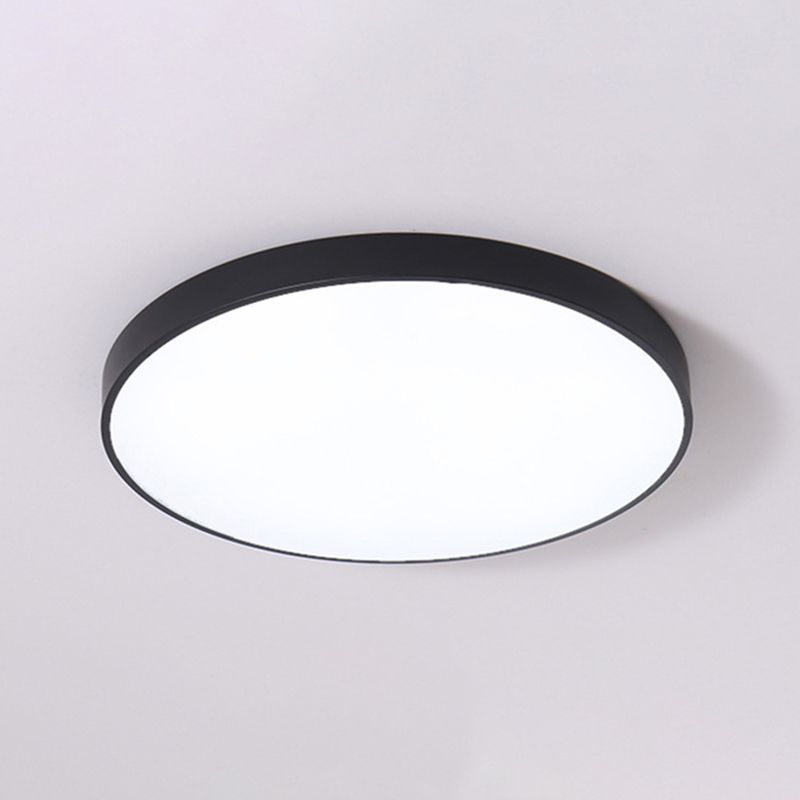 1-Light Round Shade Flush Mount Nordic Macarons Style Flush Mount Ceiling Lighting Fixture