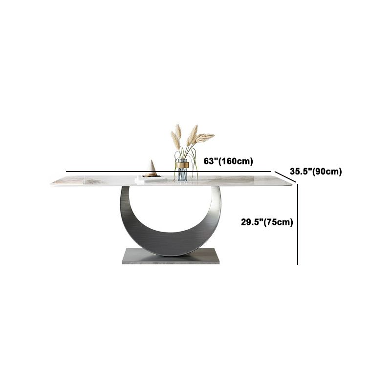 Contemporary Rectangle Dining Table Set Sintered Stone 1/4/7/8 Pieces Dining Set