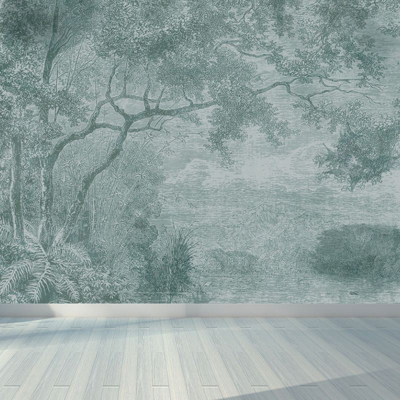 House Decor Forest Mural Wallpaper Customized Tropical Wall Covering for Playroom