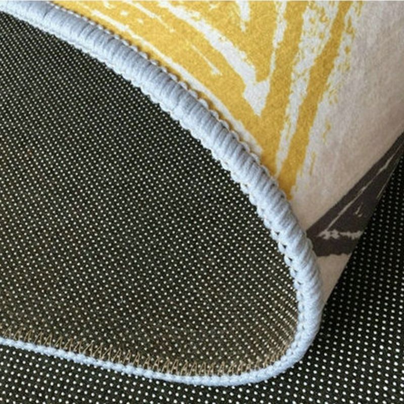 Nordic Area Carpet Contemporary Rug Washable Stain Resistant Polyester Rug for Home Decor