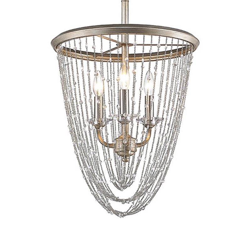 3 bollen kegel plafond kroonluchter hedendaagse kristal gesuspendeerde verlichting in goud in goud