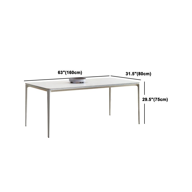 Modern Sintered Stone Dining Table Set White 1/2/5/7 Pieces Dining Set for Home Use