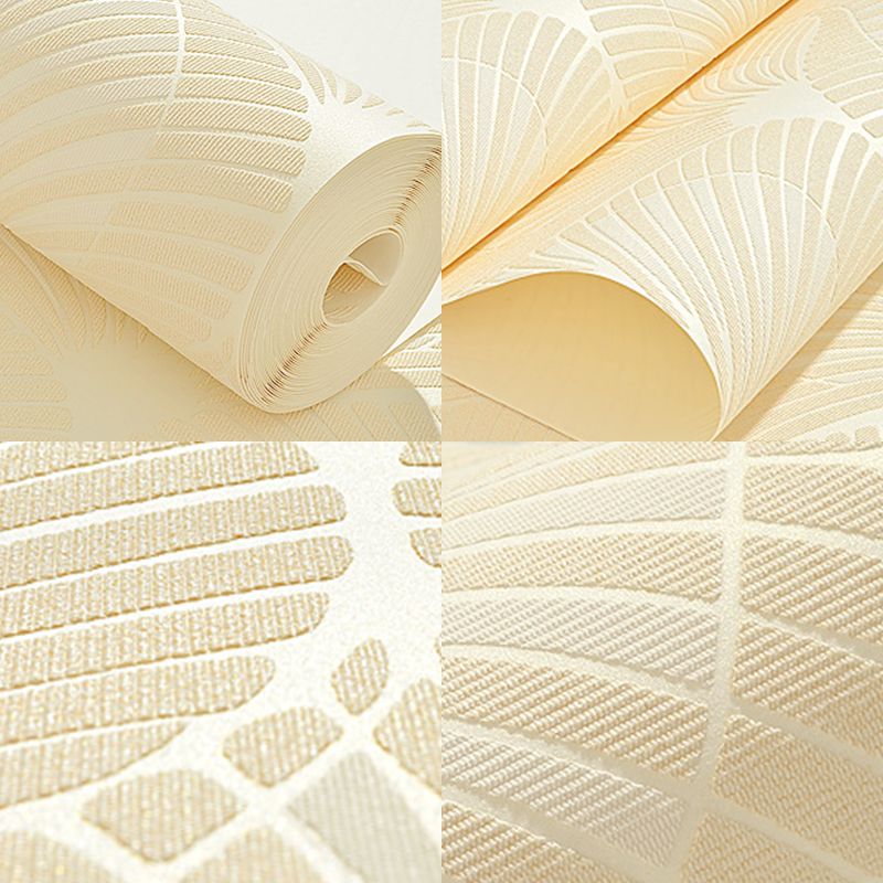 Plant Soft Color Wall Covering Foliage Non-Pasted Wallpaper Roll with Bedroom Decoration