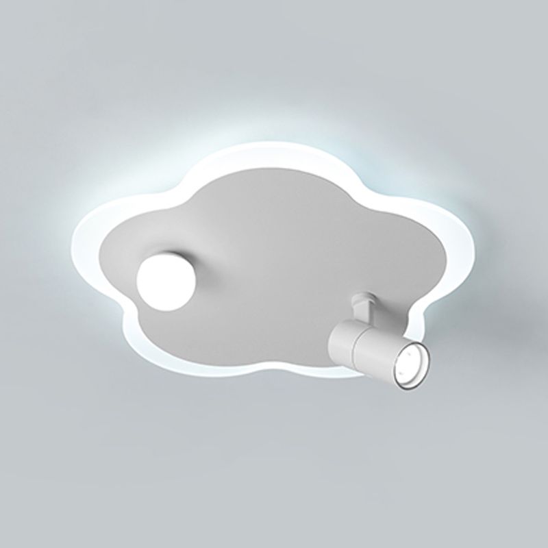 Lampada da soffitto bianca a forma di fiore Lampada da soffitto a LED con faretti