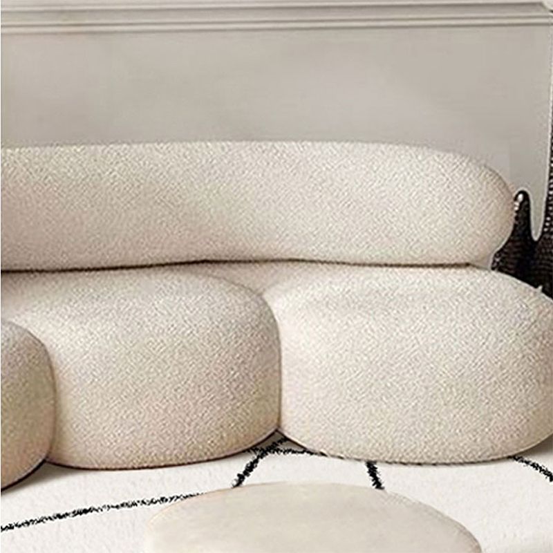 Beige Modern Fabric Sofa 27.95" High Armless Sofa for Living Room