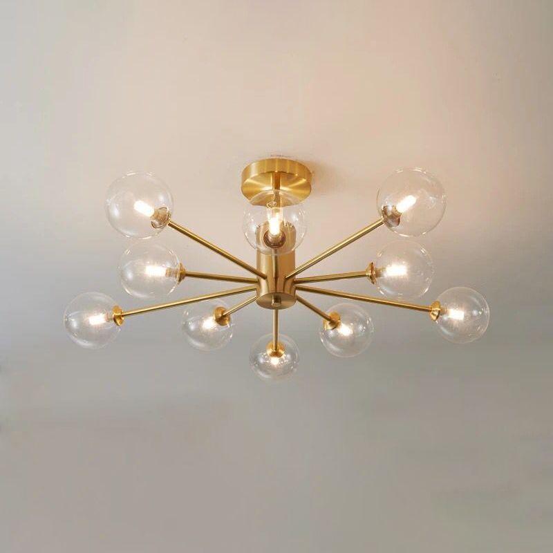 Moderne lampade da incasso Lampada da incasso in vetro globo in oro per soggiorno